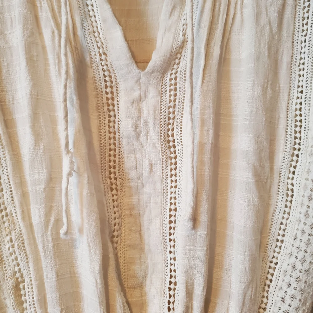 Free people‎ cream crochet mini dress